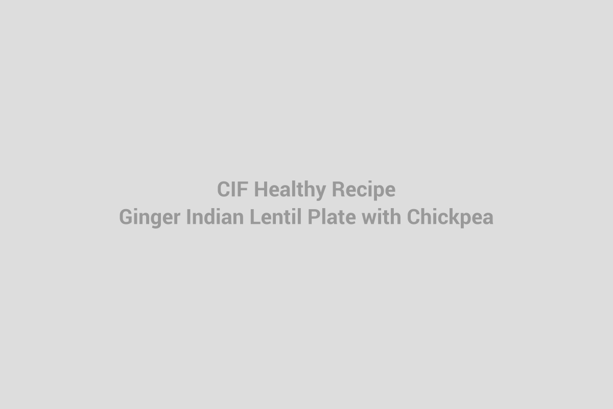 Ginger Indian Lentil Plate with Chickpeas
