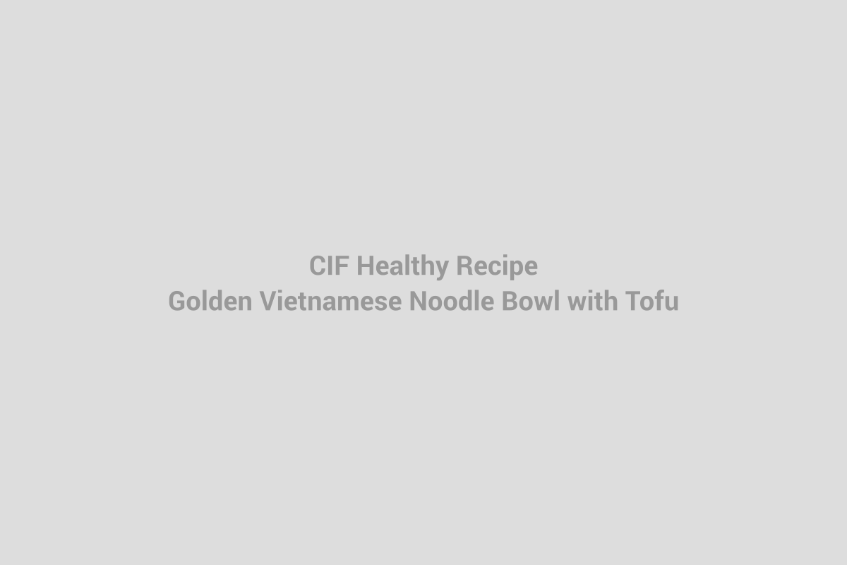 Golden Vietnamese Noodle Bowl with Tofu
